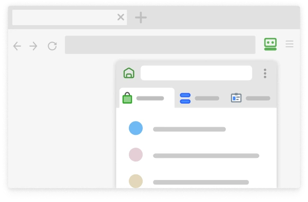 Mostrando a extensão do Gerenciador de Senhas RoboForm funcionando